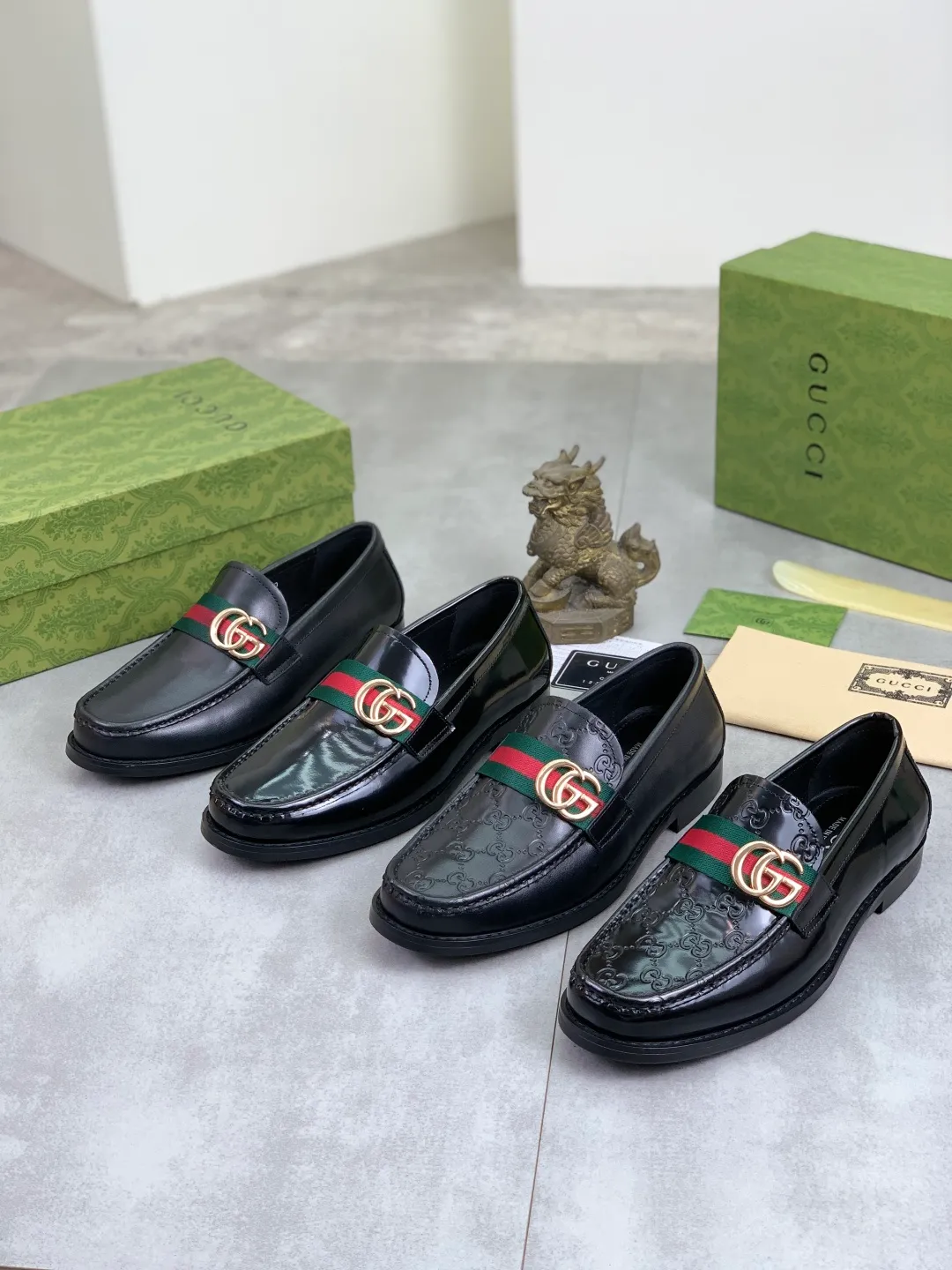 Men's men's shoes 💰P480 [New style] Water-dyed cowhide 💰💎💎💎 [Gucci] GUCCI high-end men's formal business leather shoes, original order 1:1 authentic goods! Original imported high-end open-edge beaded calfskin, original metal buckle, imported first-layer cowhide lining for feet, original outsole, men's shoe size: 38-45, 4️⃣ colors available
